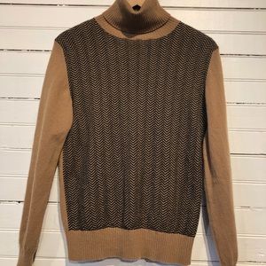 TSE Say Cashmere Herringbone Turtle Neck